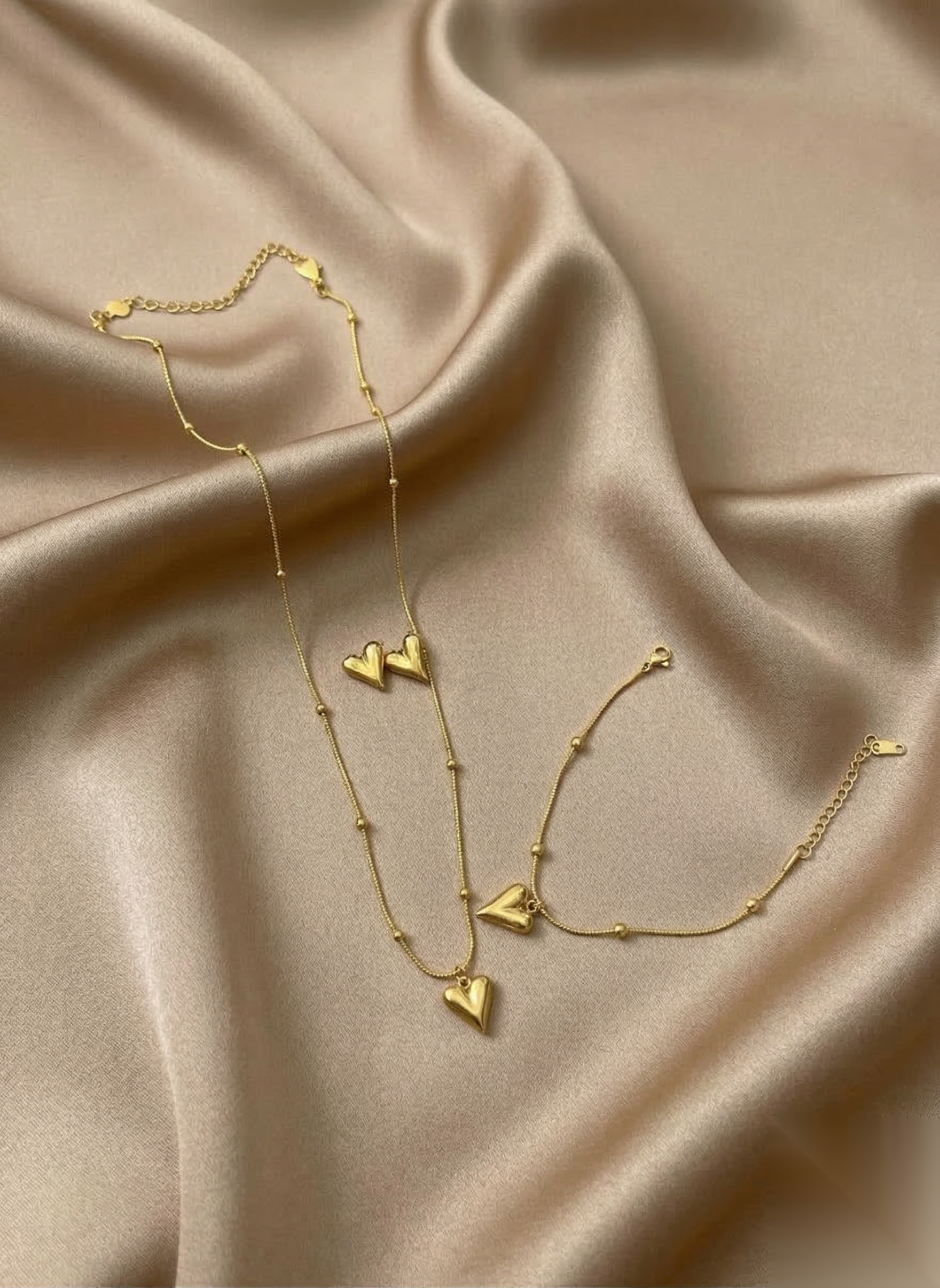 Golden Heart Drop Set