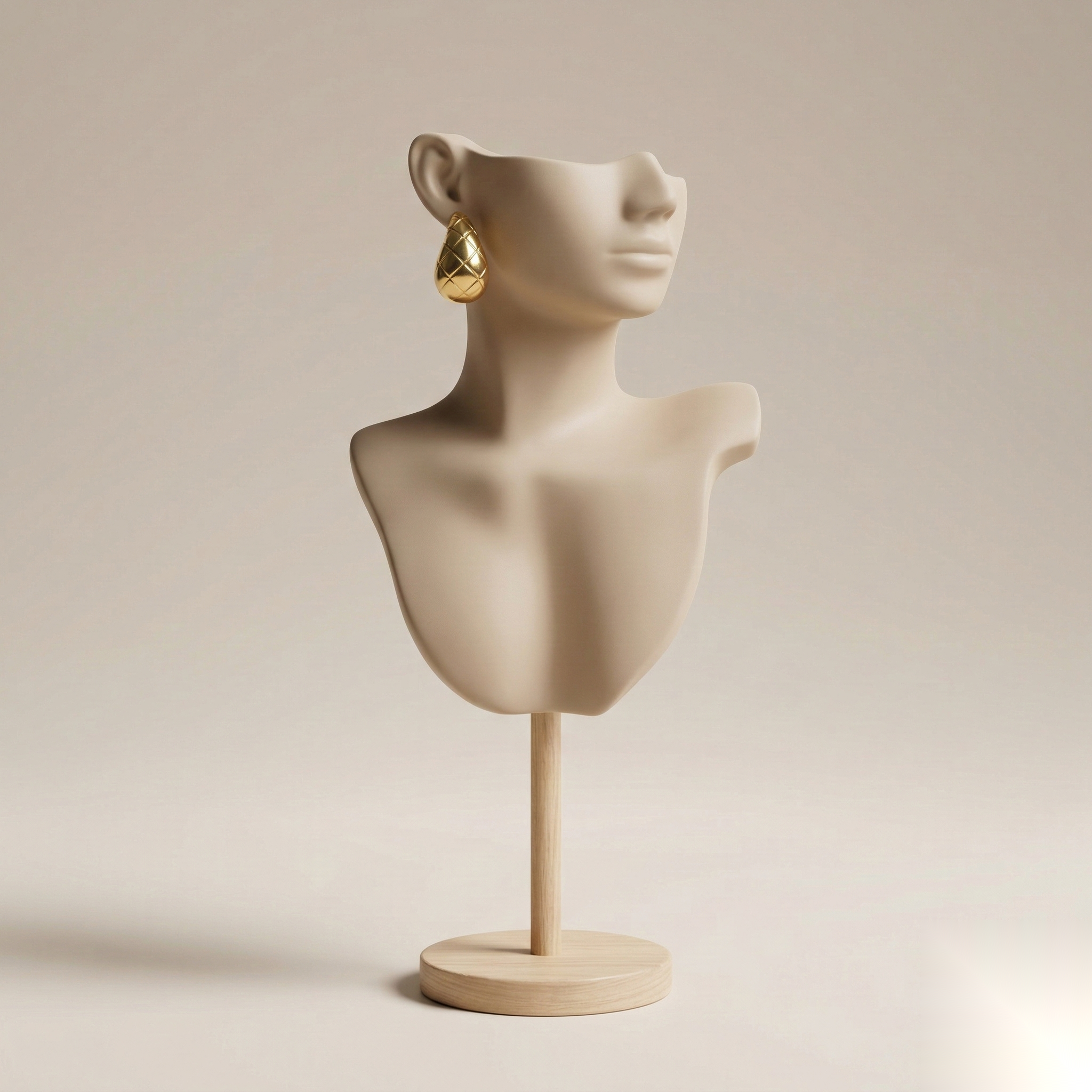 Textured Teardrop Gold Earrings