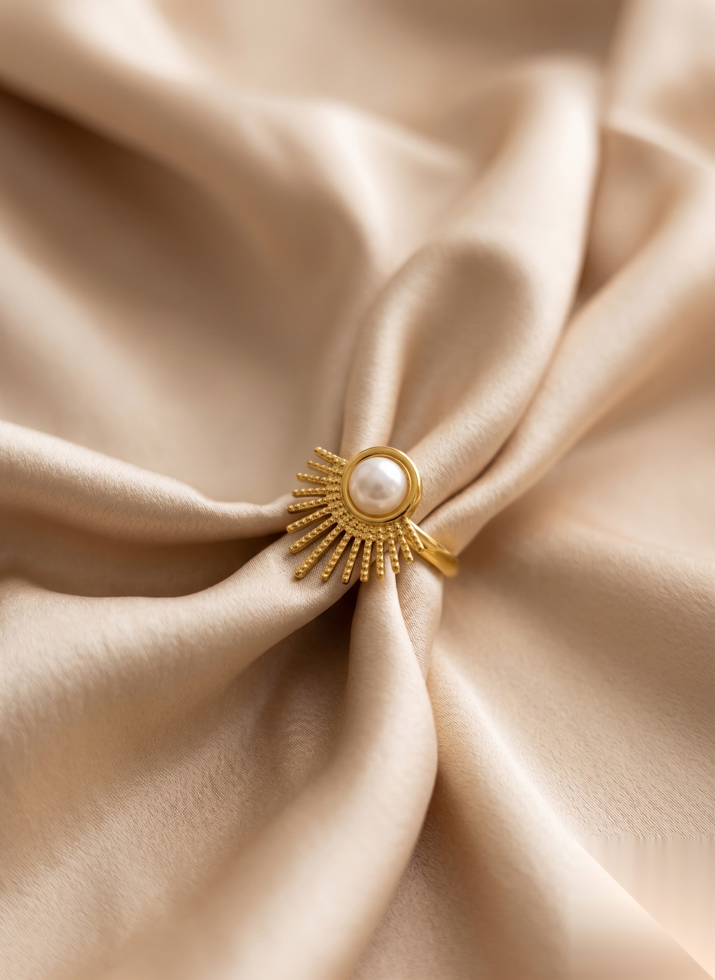 Rising Sun Pearl Ring