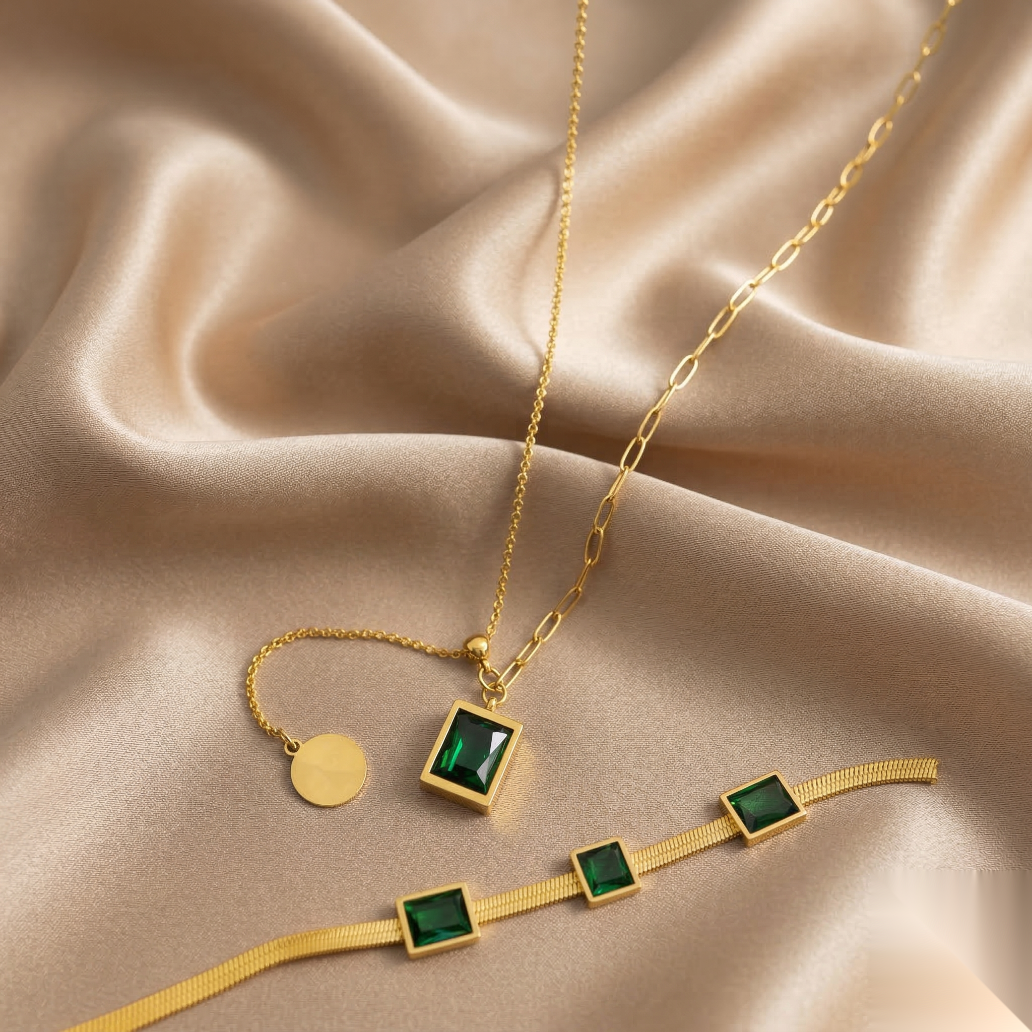 Emerald Luxe Jewelry Set