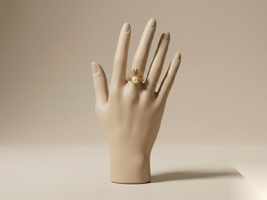 Rising Sun Pearl Ring