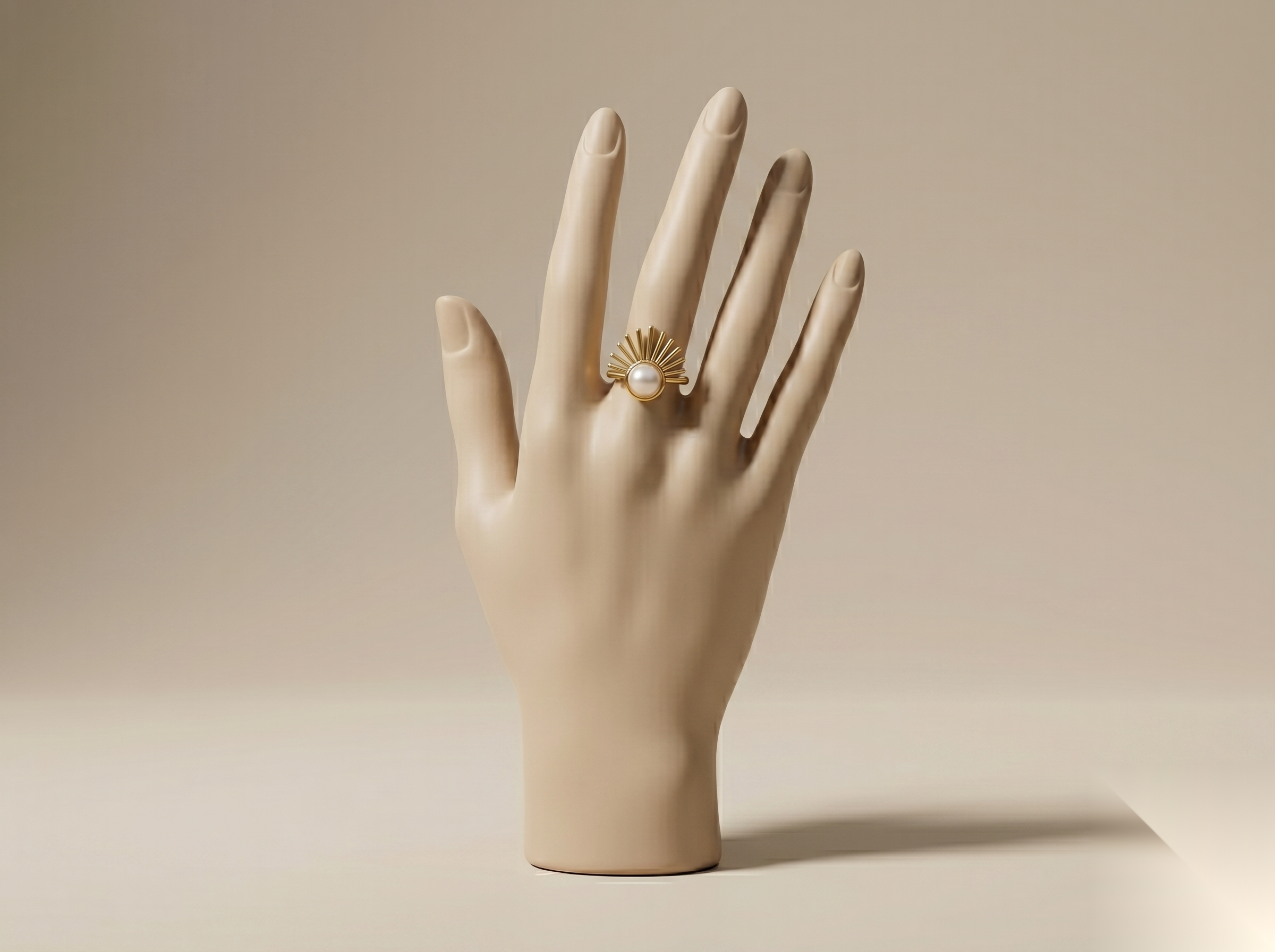 Rising Sun Pearl Ring