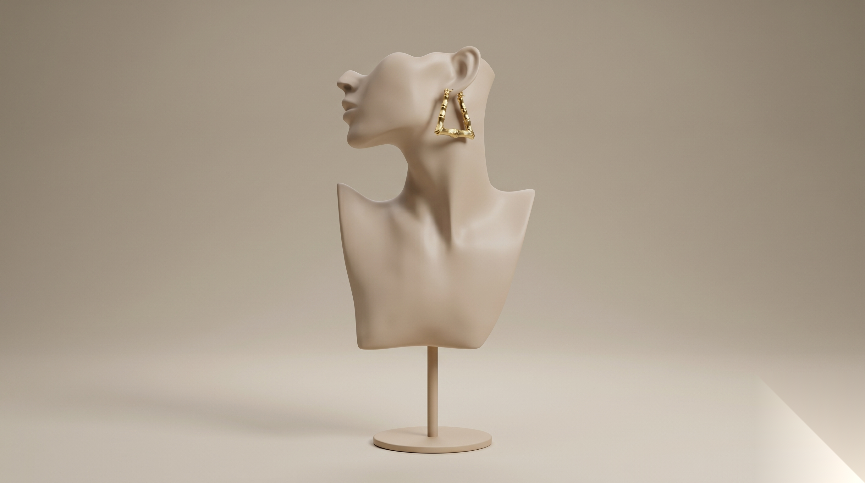 Bamboo Geometric Hoop Earrings