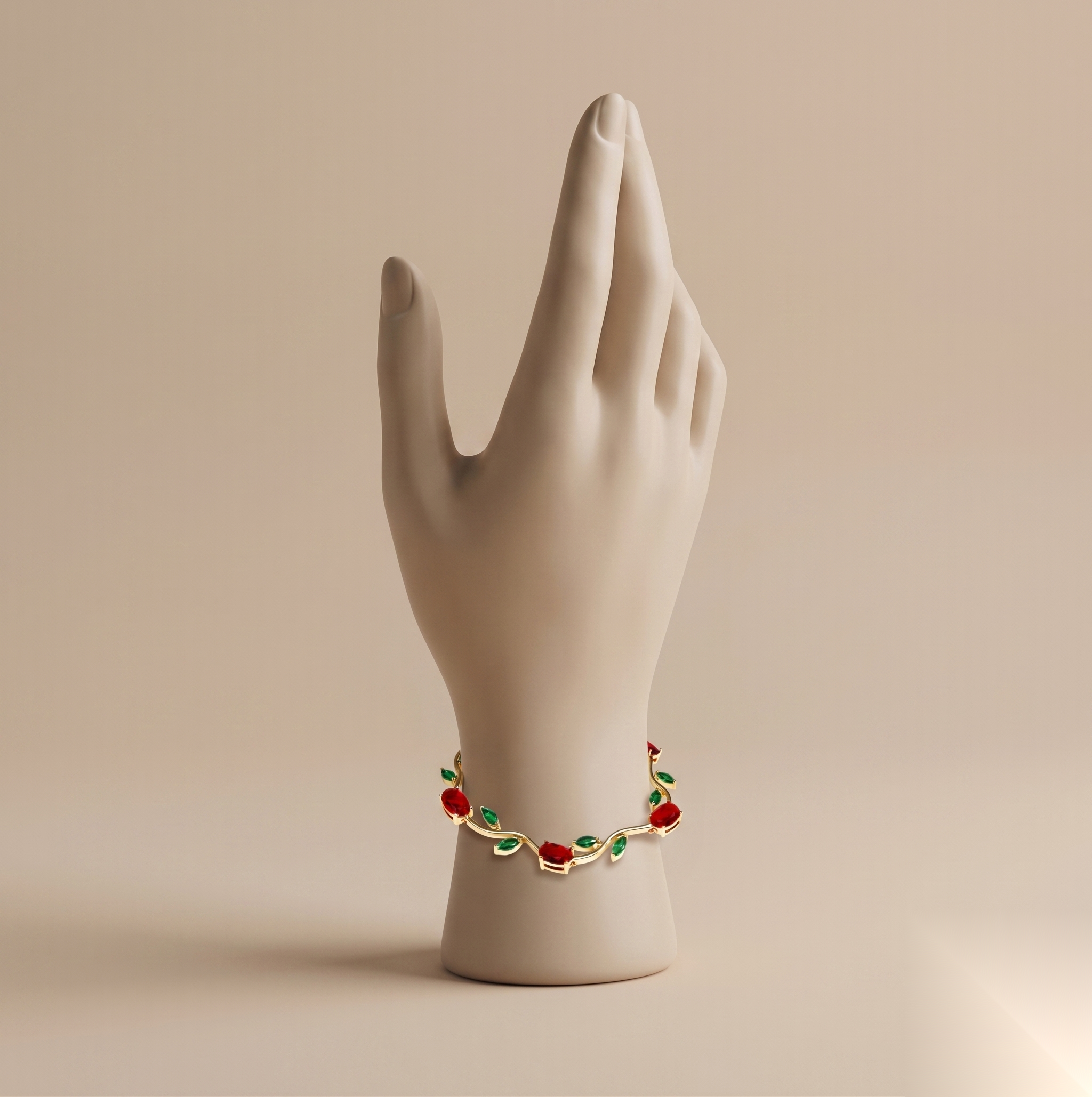 Enchanted Tulip Fairy Bracelet | Red & Green