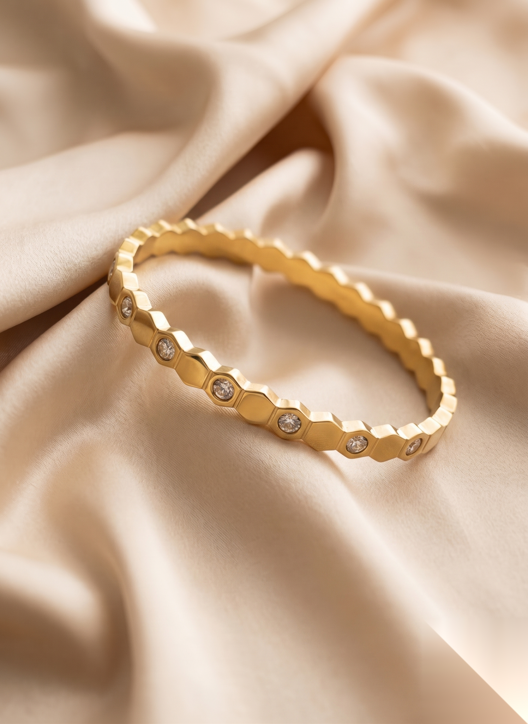 Honeycomb Crystal Bangle