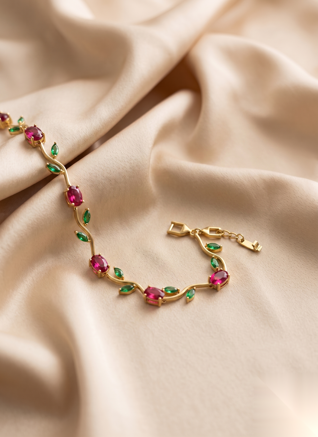 Enchanted Tulip Fairy Bracelet | Red & Green