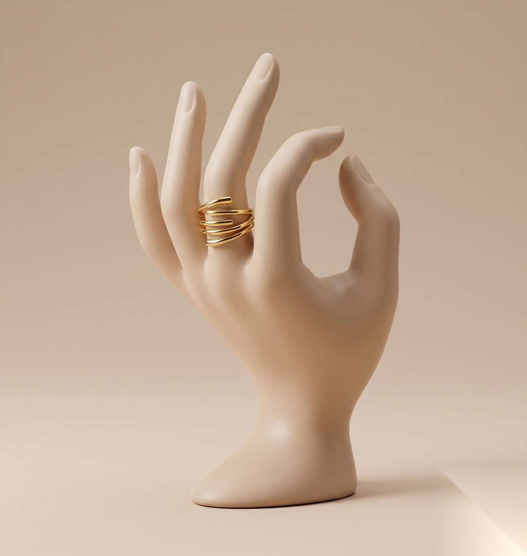 Helix Multi-Row Spiral Ring