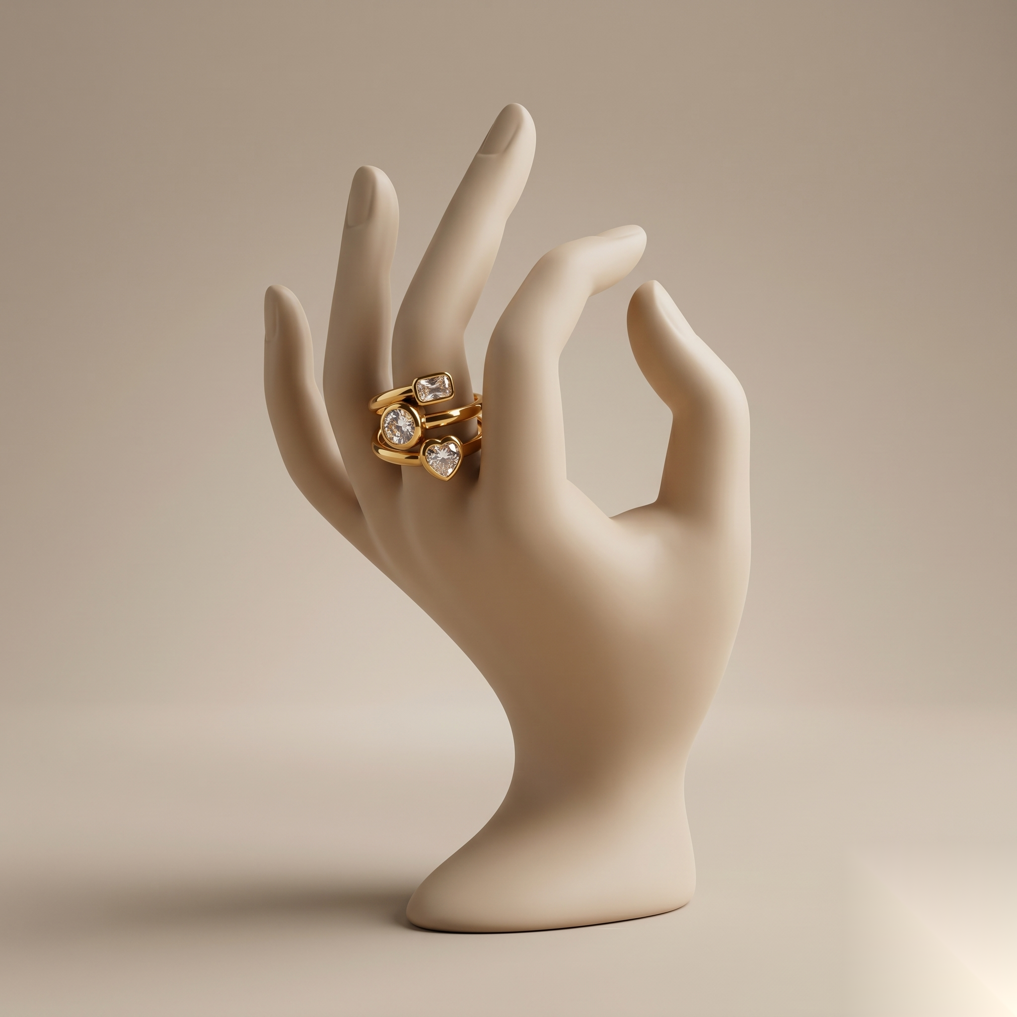 Trinity Multi-Cut Layered Ring