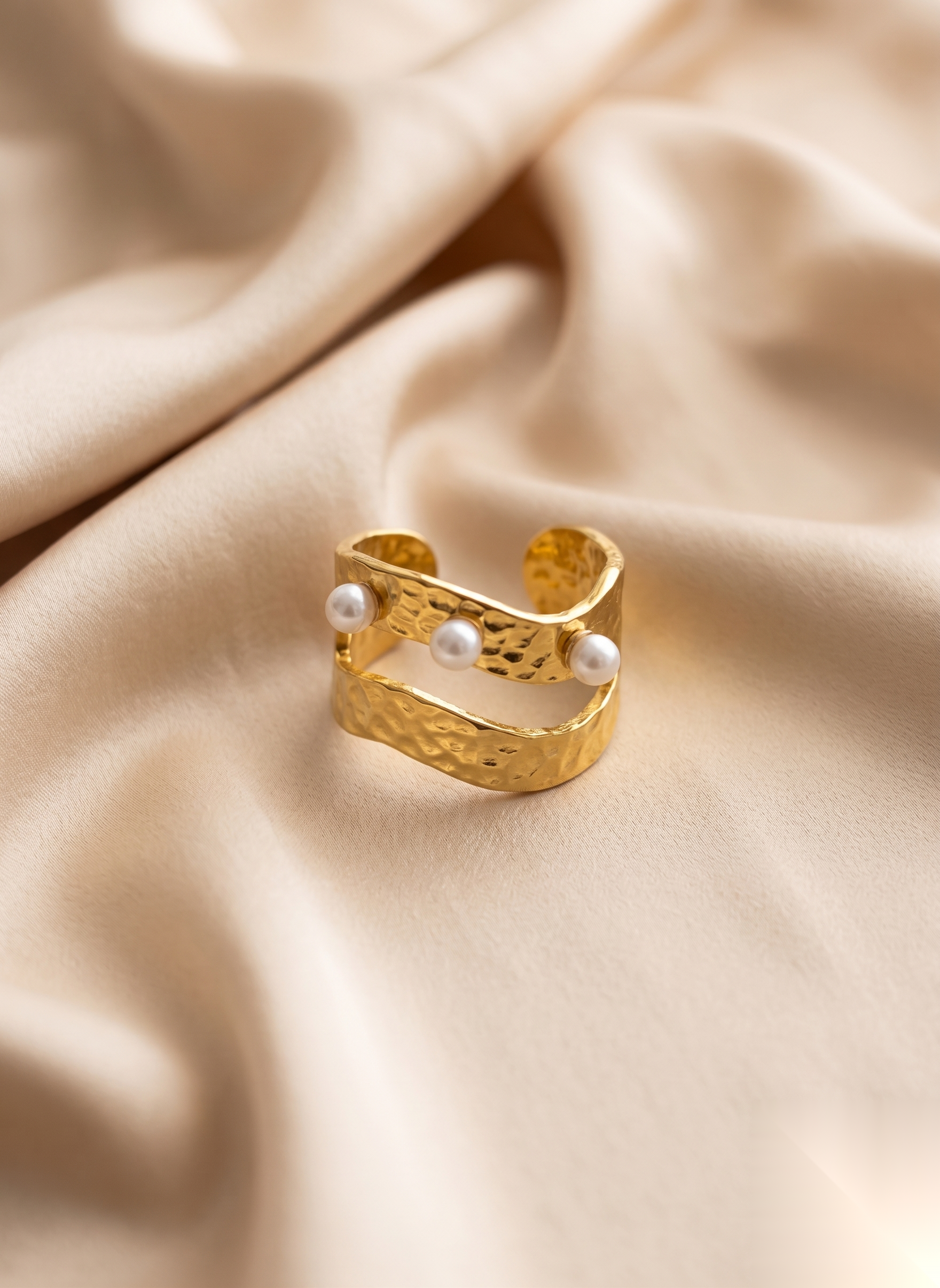 Pearl Statement Cuff Ring